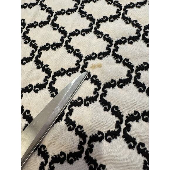 Tyler Boe Black Cream Fur Sleeves Dress Tunic Dress Stunning Mod 60s MIDI Size L - Picture 15 of 16